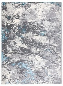 Koberec CORE W9789 Abstrakcia, šedo / modrý