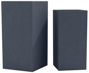 Sada 2 ks kvetináčov 3 square - antracitová
