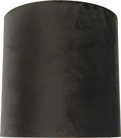 Zamatové tienidlo čierne 40/40/40 so zlatým interiérom