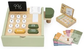 Drevená pokladňa Viga 44244 PolarB zelená