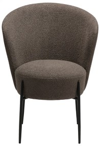 ORBIT ČALÚNENÁ STOLIČKA brown bouclé/black