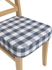 Sedák na stoličku Ingolf farba produktu tmavomodrá látka vzorované