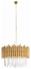 MAXLIGHT P0284 - Luster na reťazi VOGUE 12xE14/40W/230V pr. 60 cm zlatá