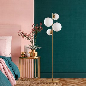 Stojací lampa Fazli zlatá