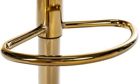 Barová stolička Braga (SET 2 ks) - zamat, zlatá podnož - Sivá