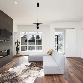 LED Luster na lanku LED/9W/230V 3000K čierna