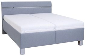 Čalouněná postel s úložným prostorem bez matrace ALIS 180x200 cm světle šedá PO0037
