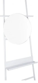 Biely dekorativny vešiak so zrkadlom Leitmotiv Glint