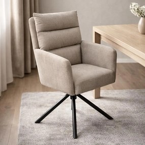 Set - 2 ks Otočná jedálenská stolička AVENBERG TESSA béžová