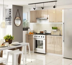 Spodná kuchynská skrinka s doskou OLIWIA S40 SZ4 biela / cappuccino, lesk