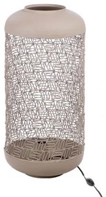 Moderná béžová stojacia lampa kov