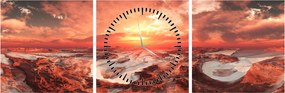 Obraz - Mars (s hodinami) (90x30 cm)