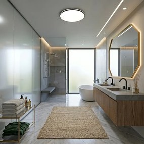 LED stropné svietidlo HUGO LED/21/32/42W/230V 3000/4000/6500K, priemer 45 cm, IP54, čierne