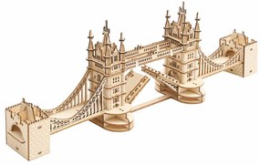 RoboTime Drevené 3D puzzle most Tower Bridge svietiace