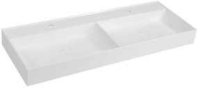Sapho Sapho, GODIVA dvojumývadlo 119x44cm, liaty mramor, biela, GU119