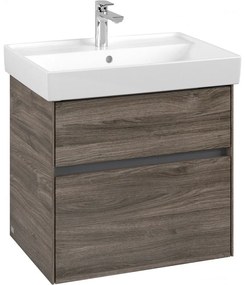 VILLEROY &amp; BOCH Collaro závesná skrinka pod umývadlo, 2 zásuvky, 604 x 444 x 546 mm, Stone Oak, C00900RK