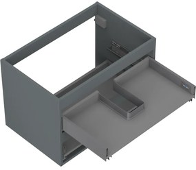 Mexen Box-A, závesná skrinka 70 cm, 2 zásuvky, grafitová matná, 91AX0-0700-470-2-66