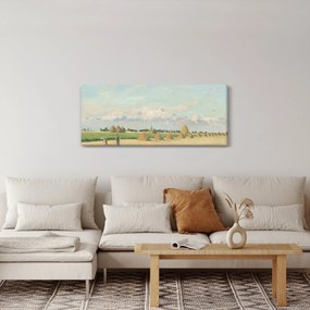 Obraz - Camille Pissarro, Landscape, Ile de France, reprodukcia (120x50 cm)