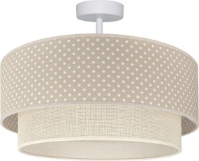 Brilagi-LED Prisadený luster BOHO BOBO 1xE27/60W/230V priemer 40 cm bodky béžová/krémová.