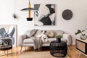 Toolight - Stropné svietidlo APP914-1CP, čierna-zlatá, OSW-01041