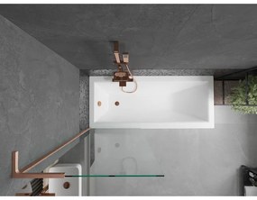 Mexen Next L, 1-krídlová vaňová zástena 70 x 150 cm, 6mm číre sklo, medený profil, 895-070-000-03-00-65