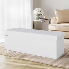 Casaria Taburet s úložným priestorom BELLA, 115x38x38cm, biela