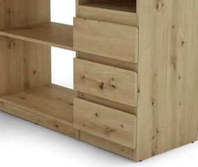 Rohový písací stôl Carlos, dub artisan