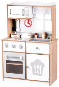 Eco toys Detská drevená kuchynka biela/drevo