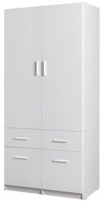 Skriňa Snow 03 91 cm lesklá/biela alpská