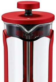 Kanvica french press 300 ml, 2 šálky, červená
