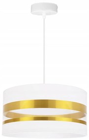 Závesné svietidlo Intense Gold, 1x textilné tienidlo (výber zo 6 farieb), (výber z 3 farieb konštrukcie), (fi 40cm)