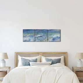Obraz - Pierre-Auguste Renoir, Seascape, reprodukcia (s hodinami) (90x30 cm)