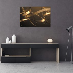 Obraz - Bronzové stuhy (90x60 cm)