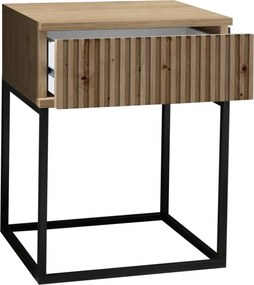 Nočný stolík s 1 zásuvkou Marle, dub artisan