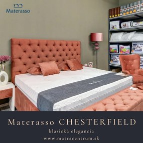 Materasso Posteľ Chesterfield, 160 x 200 cm, S úložným priestorom Metal, Cenová kategória "C"