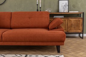 Praktická trojmiestna rozkladacia pohovka Mustang, 239 x 99 cm, oranžová