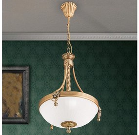 Orion HL 6-1611/3 - Luster na reťazi ROCCA 3xE27/60W/230V pr. 32 cm bronz/biela