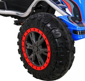 Ramiz Veľká pedálová motokára Silná pre deti Modrá + 100 kg záťaž + EVA kolesá + Ručná brzda + Športové sedadlo