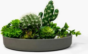 Dekoračná miska ORYVEN, sklolaminát, priemer 40 cm, beton design