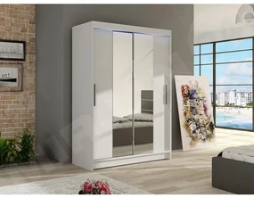 Skriňa Ada II, Farby: biela, Osvetlenie: osvetlenie LED RGB - farebné