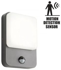 Redo 90133 - LED Vonkajšie nástenné svietidlo so senzorom COLIN 1xLED/9W/230V IP54