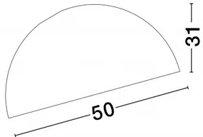 LED biele dizajnové stropné svietidlo Onia 50