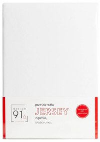 JERSEY PRESTIERADLO 180X200 CM, VÝŠKA 30 CM BIELE