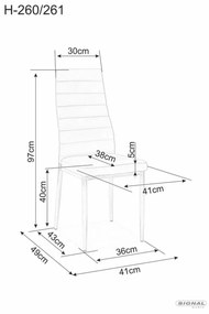 Čalouněná jídelní židle H-261 BIS černá