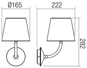 Redo 9125 - LED Vonkajšia nástenná lampa GIORGIO LED/7W/230V IP65 čierna