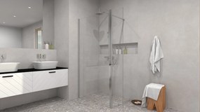 Besco Sprchovací kút Walk-In ECO-N 90x195 (100x195, 110x195, 120x195) - bez vaničky BESCO-Rozmery: šírka: 90