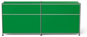 Kovová odkladacia skrinka »CN3« s výklopnými priečinkami a zásuvkami, zelená