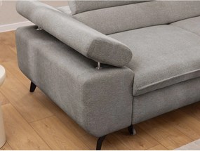 Svetlosivá ženilková rohová pohovka (pravý roh/do L) Marbeya – Ropez