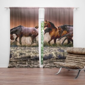 Sablio Záves Kone vo vode: 2 ks 140x250 cm