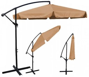 Veľký záhradný slnečník so stojanom CAPPUCINO